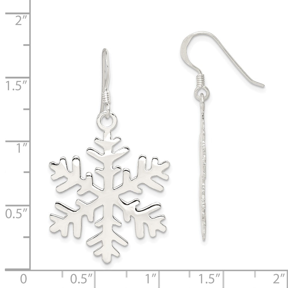 Sterlingsilber Schneeflocke Ohrhänger