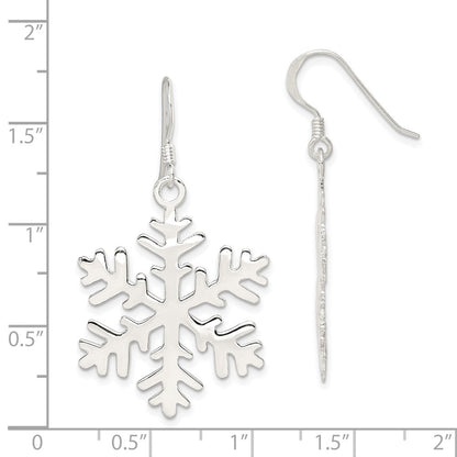 Sterlingsilber Schneeflocke Ohrhänger