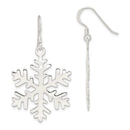 Sterlingsilber Schneeflocke Ohrhänger