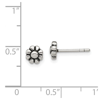 Sterlingsilber Antik Blume Ohrstecker