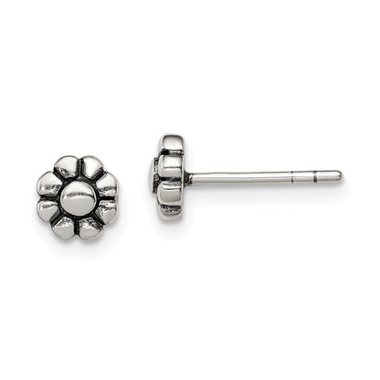 Sterlingsilber Antik Blume Ohrstecker