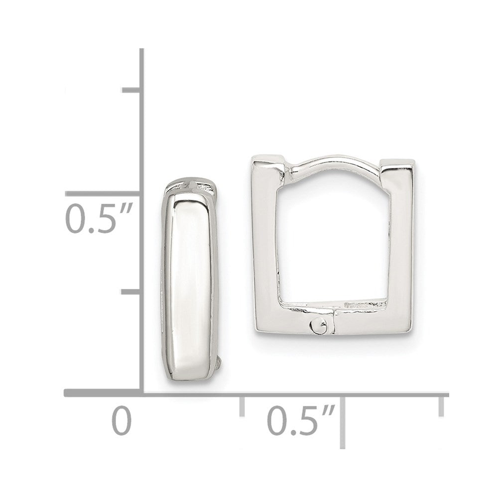 Sterlingsilber Quadratisch Klappbar Creolen