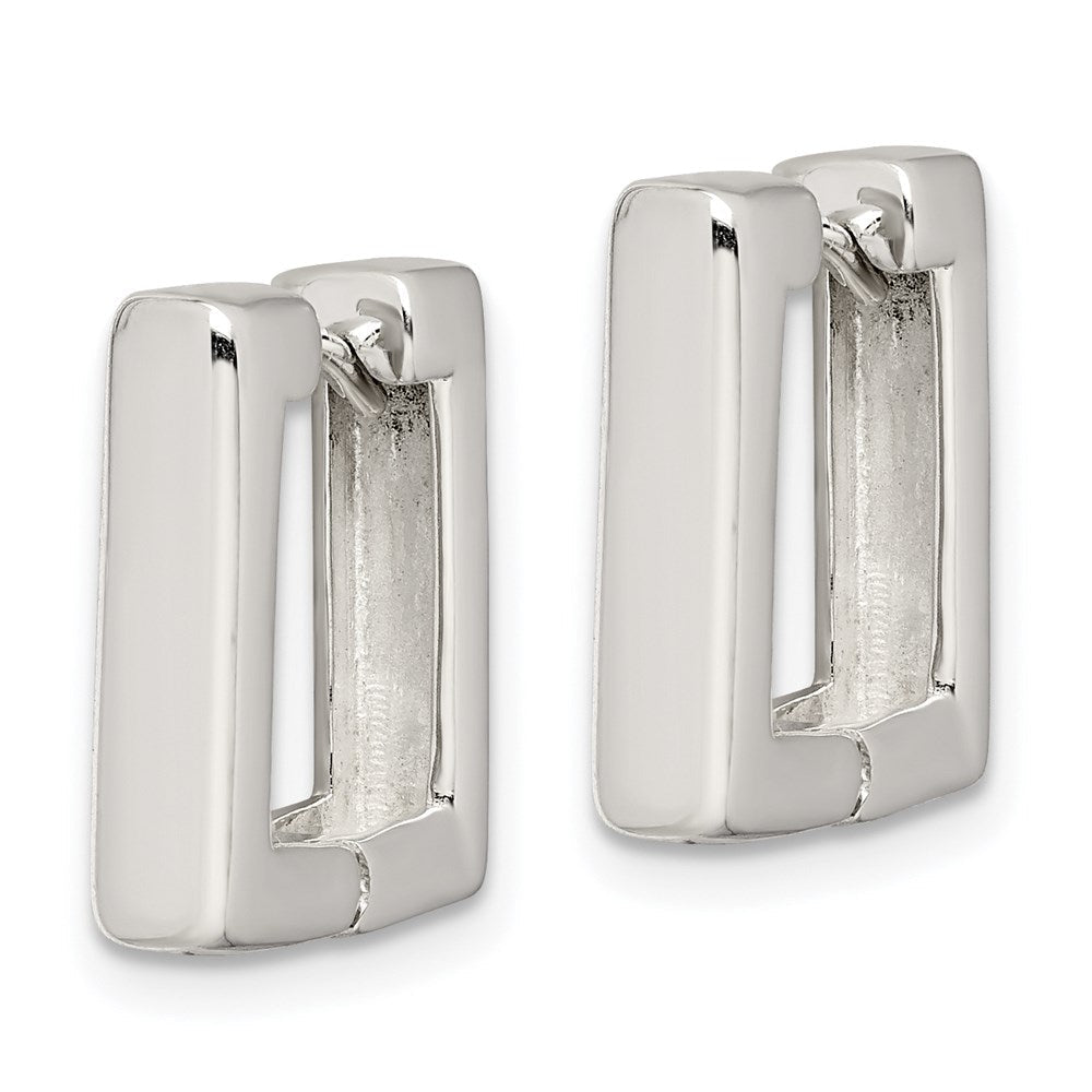 Sterlingsilber Quadratisch Klappbar Creolen