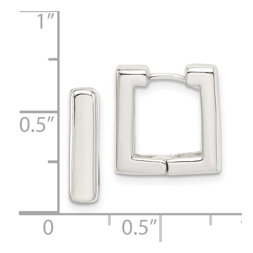 Sterlingsilber Quadratisch Klappbar Creolen