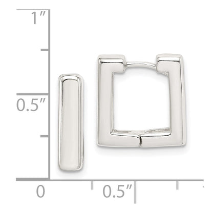 Sterlingsilber Quadratisch Klappbar Creolen