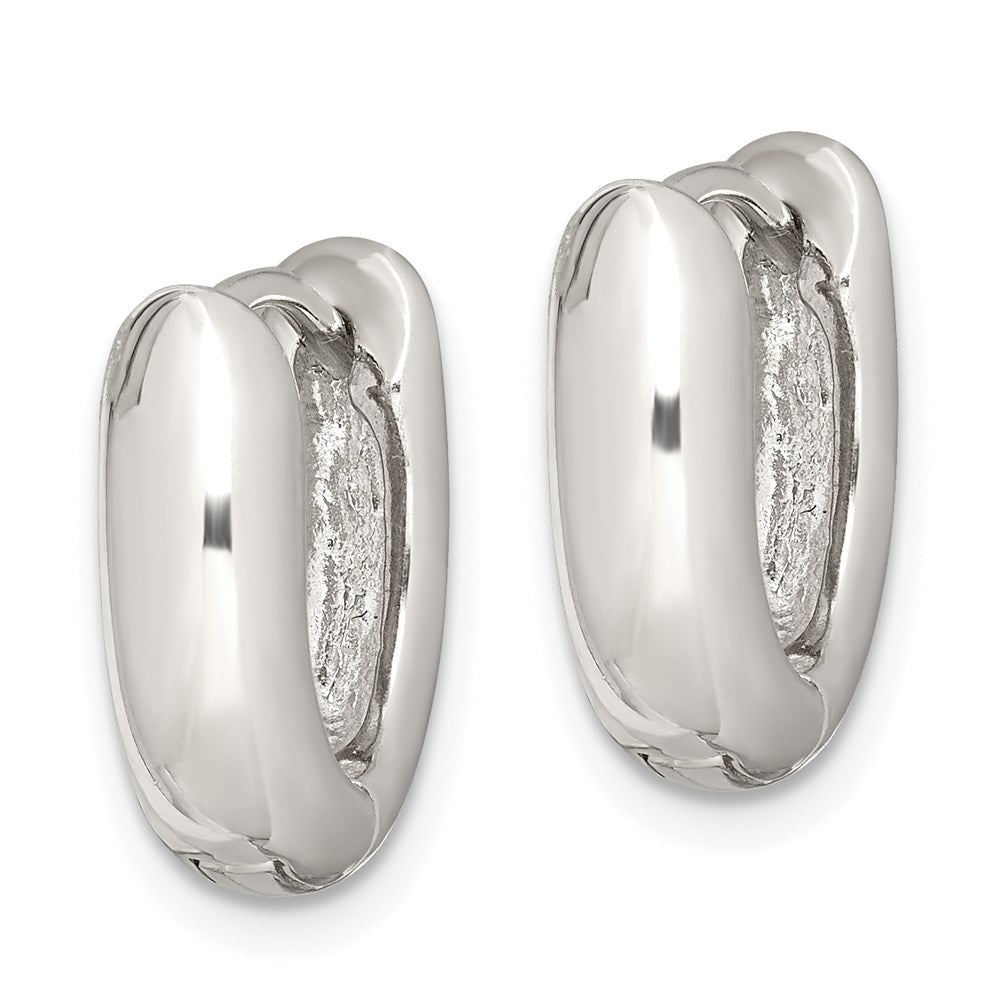Sterlingsilber Oval Klappbar Creolen