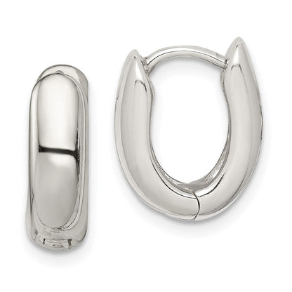 Sterlingsilber Oval Klappbar Creolen
