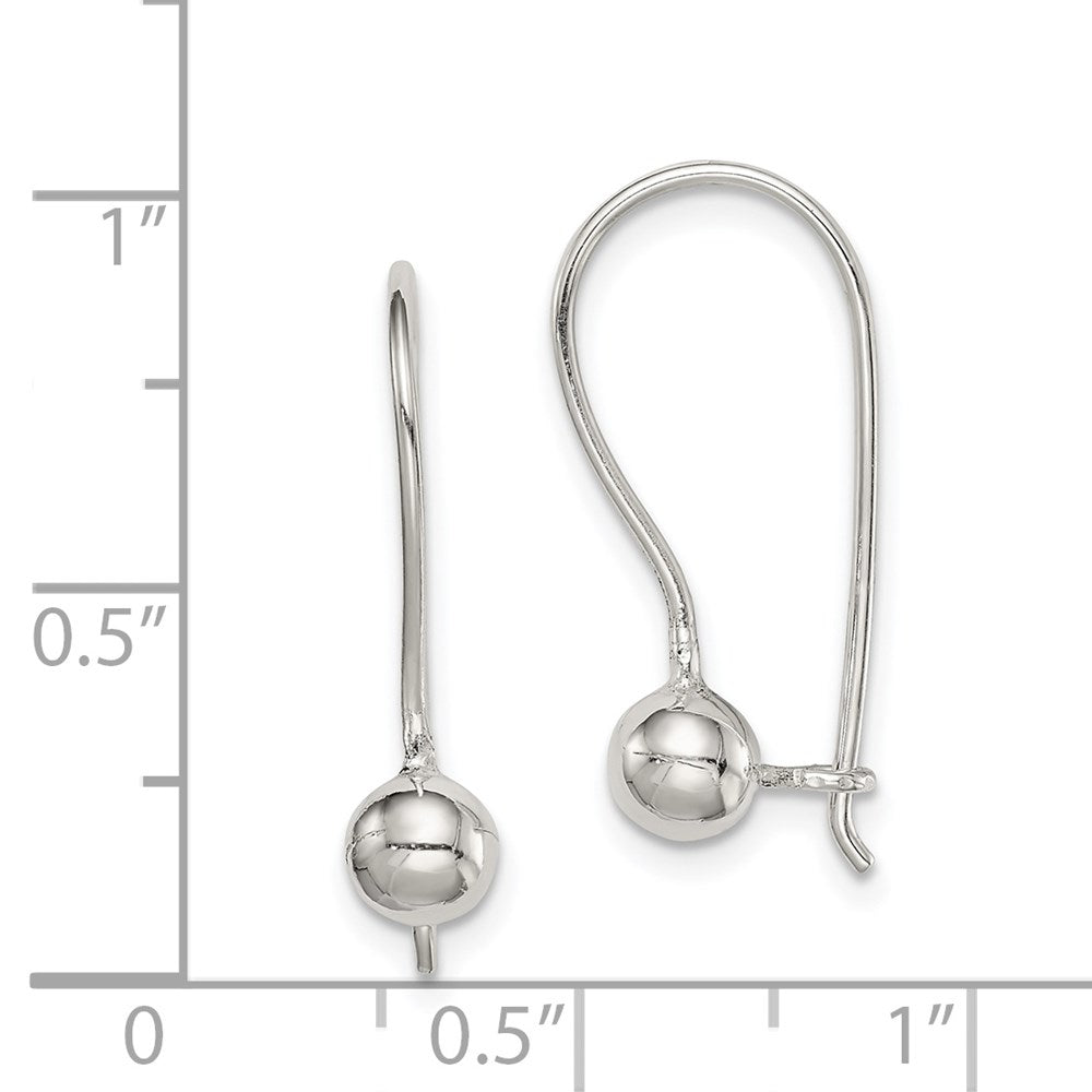 Sterlingsilber 5mm Kugel Ohrringe
