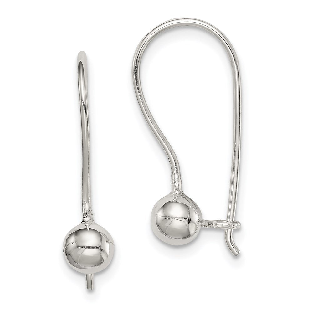 Sterlingsilber 5mm Kugel Ohrringe