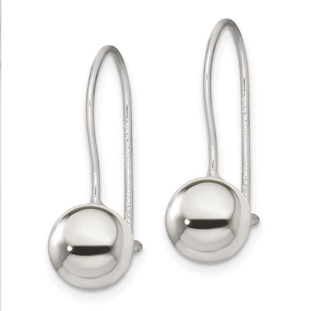 Sterlingsilber 8mm Kugel Ohrringe
