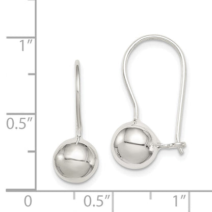 Sterlingsilber 8mm Kugel Ohrringe