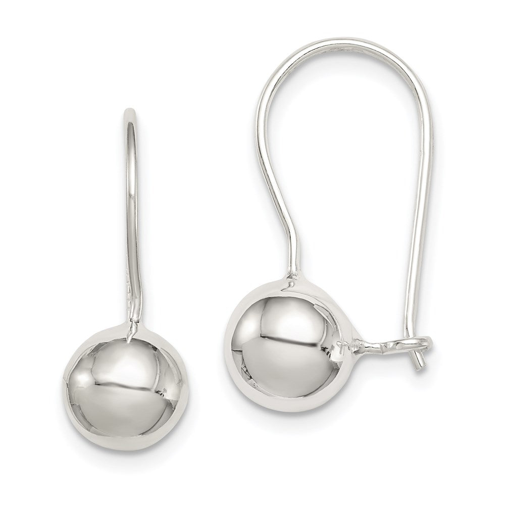 Sterlingsilber 8mm Kugel Ohrringe