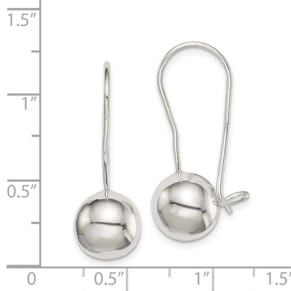 Sterlingsilber 10mm Kugel Ohrringe