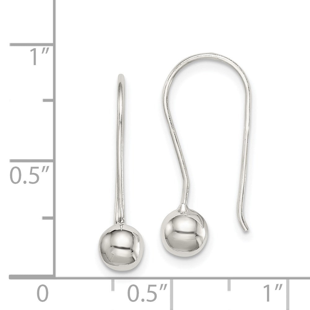 Sterlingsilber 5mm Kugel Ohrringe