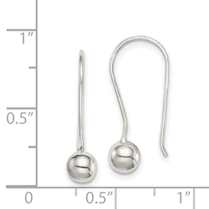 Sterlingsilber 5mm Kugel Ohrringe