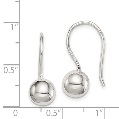 Sterlingsilber 8mm Kugel Ohrringe