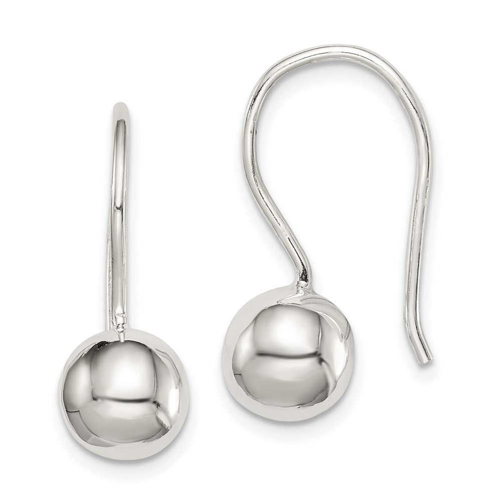 Sterlingsilber 8mm Kugel Ohrringe