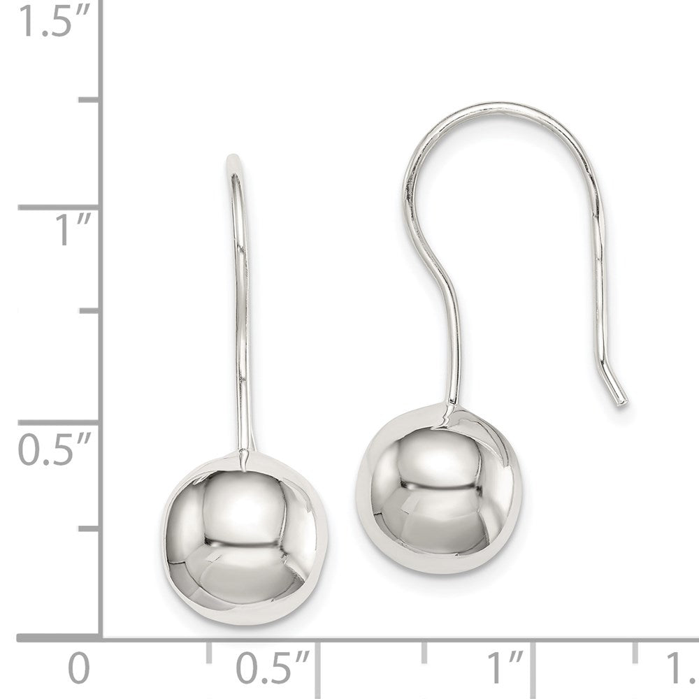Sterlingsilber 10mm Kugel Ohrringe