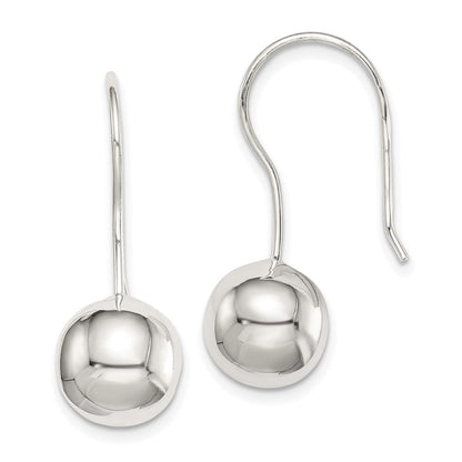 Sterlingsilber 10mm Kugel Ohrringe