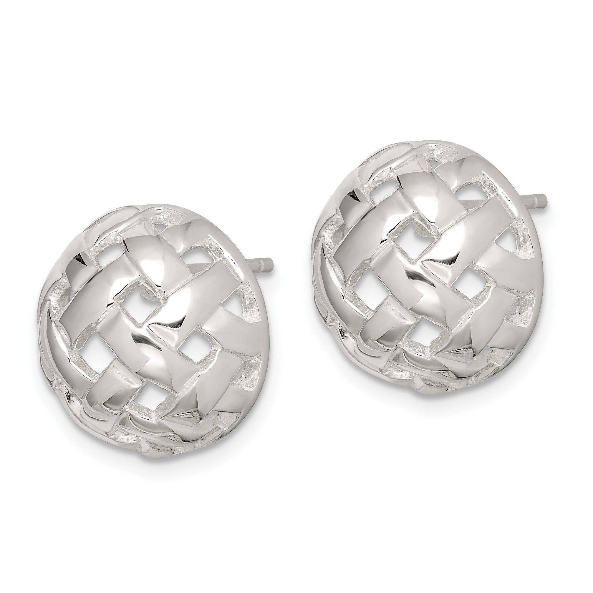 Sterlingsilber 14mm Fantasie Knopf Ohrstecker