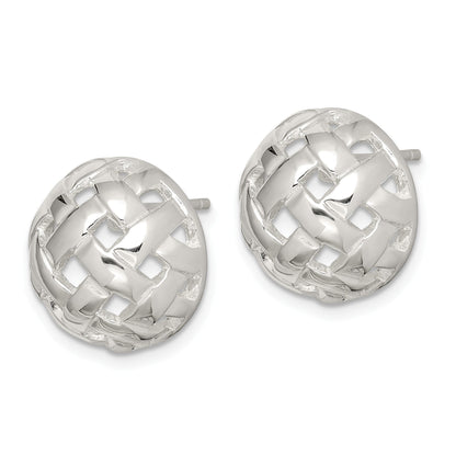 Sterlingsilber 14mm Fantasie Knopf Ohrstecker