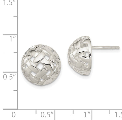 Sterlingsilber 14mm Fantasie Knopf Ohrstecker