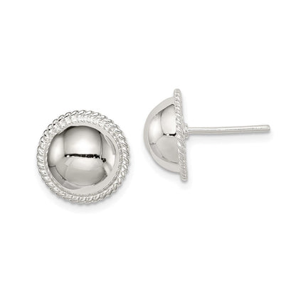 Sterlingsilber 12mm Knopf Ohrringe