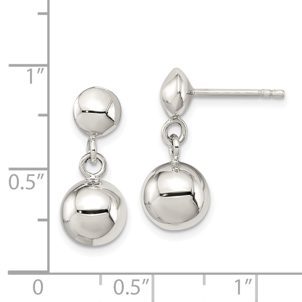 Sterlingsilber 8mm Hängend Kugel Ohrstecker