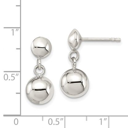 Sterlingsilber 8mm Hängend Kugel Ohrstecker