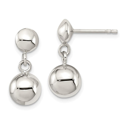 Sterlingsilber 8mm Hängend Kugel Ohrstecker