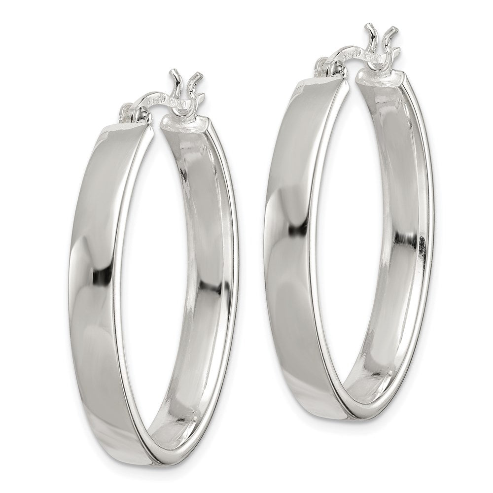 Sterlingsilber Poliert 4.75mm Oval Creolen