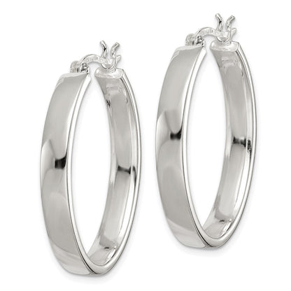 Sterlingsilber Poliert 4.75mm Oval Creolen