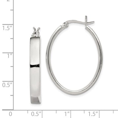 Sterlingsilber Poliert 4.75mm Oval Creolen