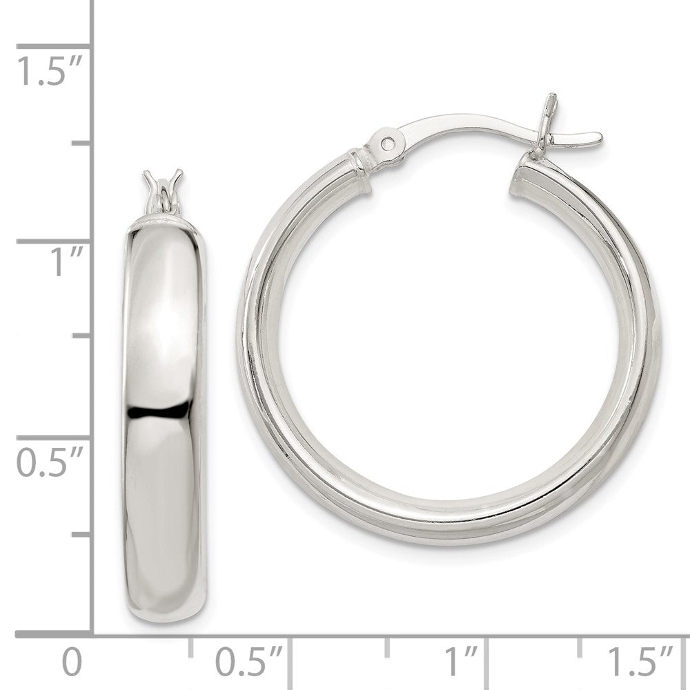 Sterlingsilber 5x25mm Creolen