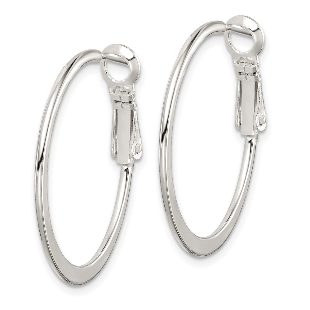 Sterlingsilber Flach Creolen