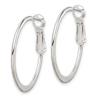 Sterlingsilber Flach Creolen