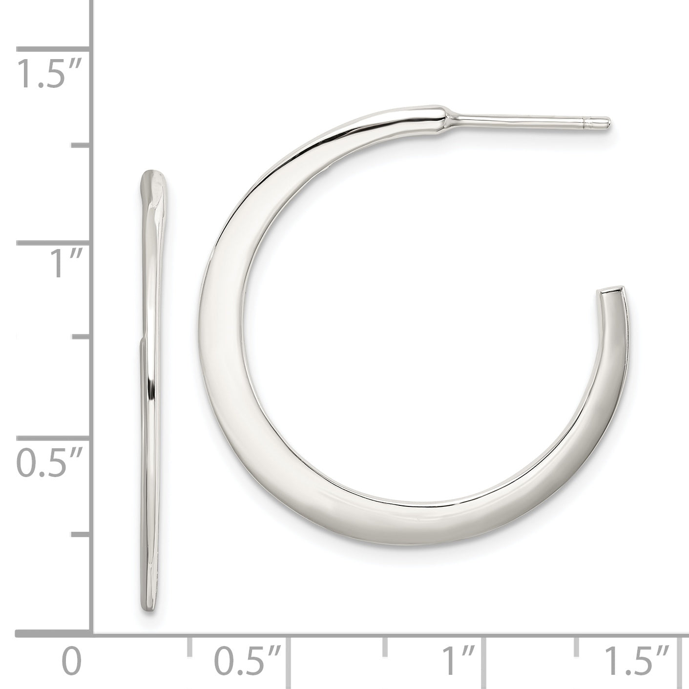 Sterlingsilber Stecker Creolen