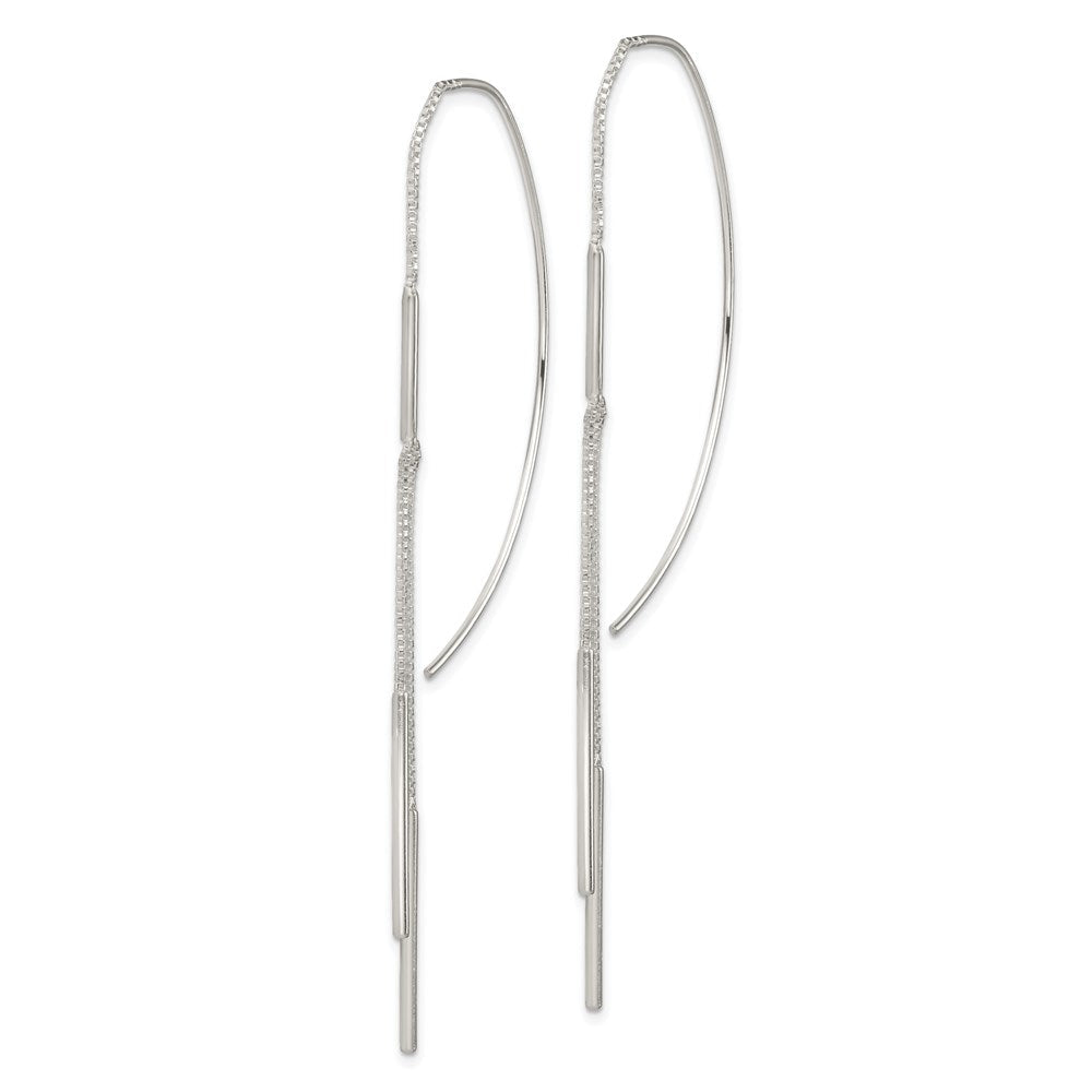 Sterlingsilber Poliert Multi-strand Stab Durchzieher-Ohrringe