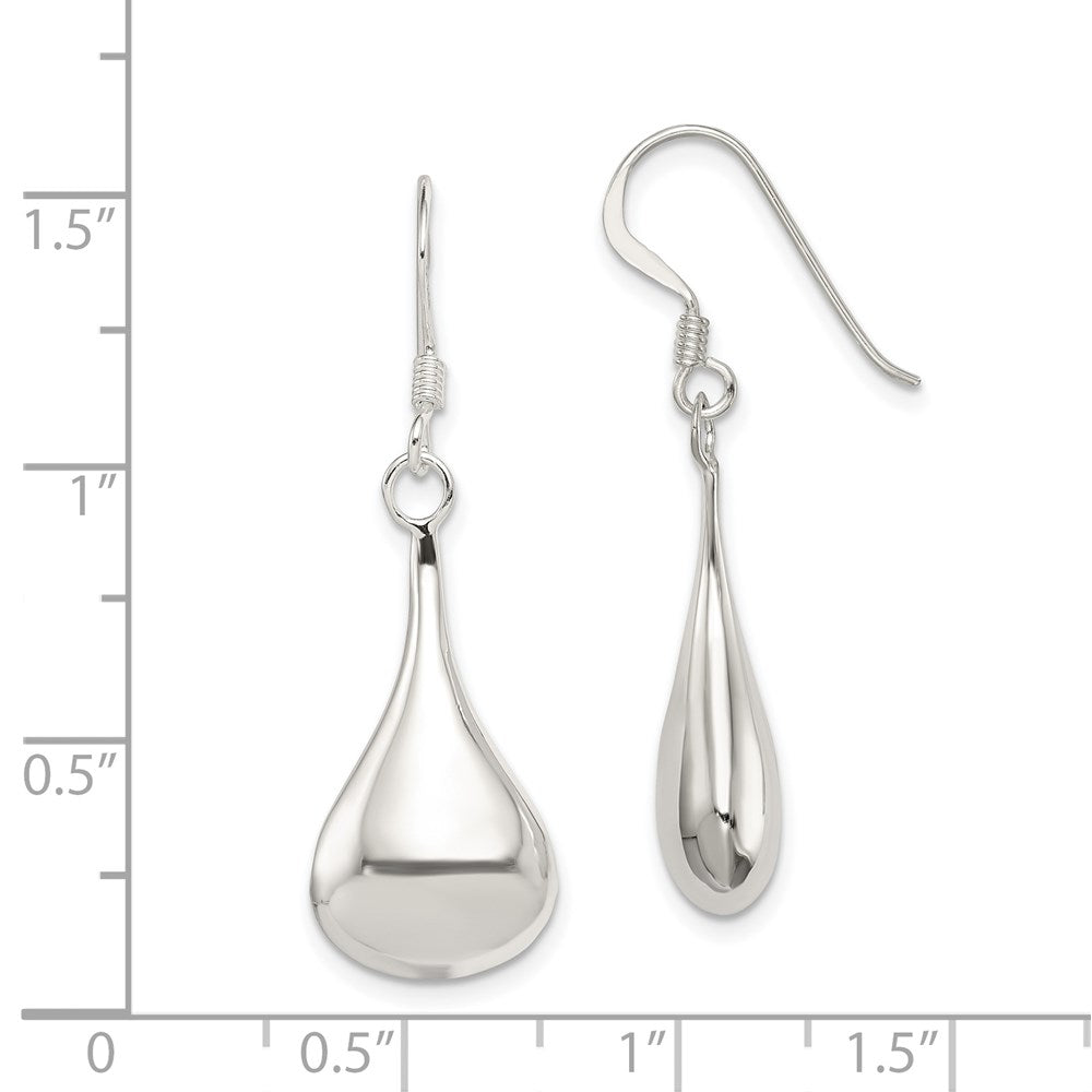 Sterlingsilber Rhodiniert Tropfen Ohrringe