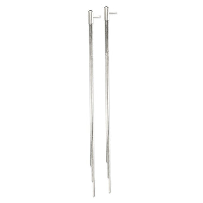 Sterlingsilber Poliert Multi-strand Schlange Kette Stecker Ohrhänger