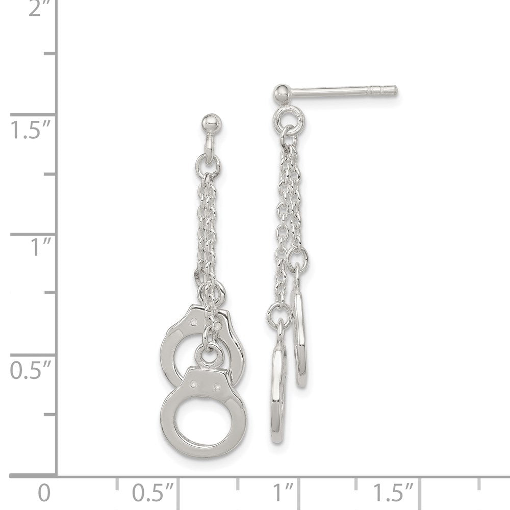 Sterlingsilber Hand Manschette Hängend Ohrstecker