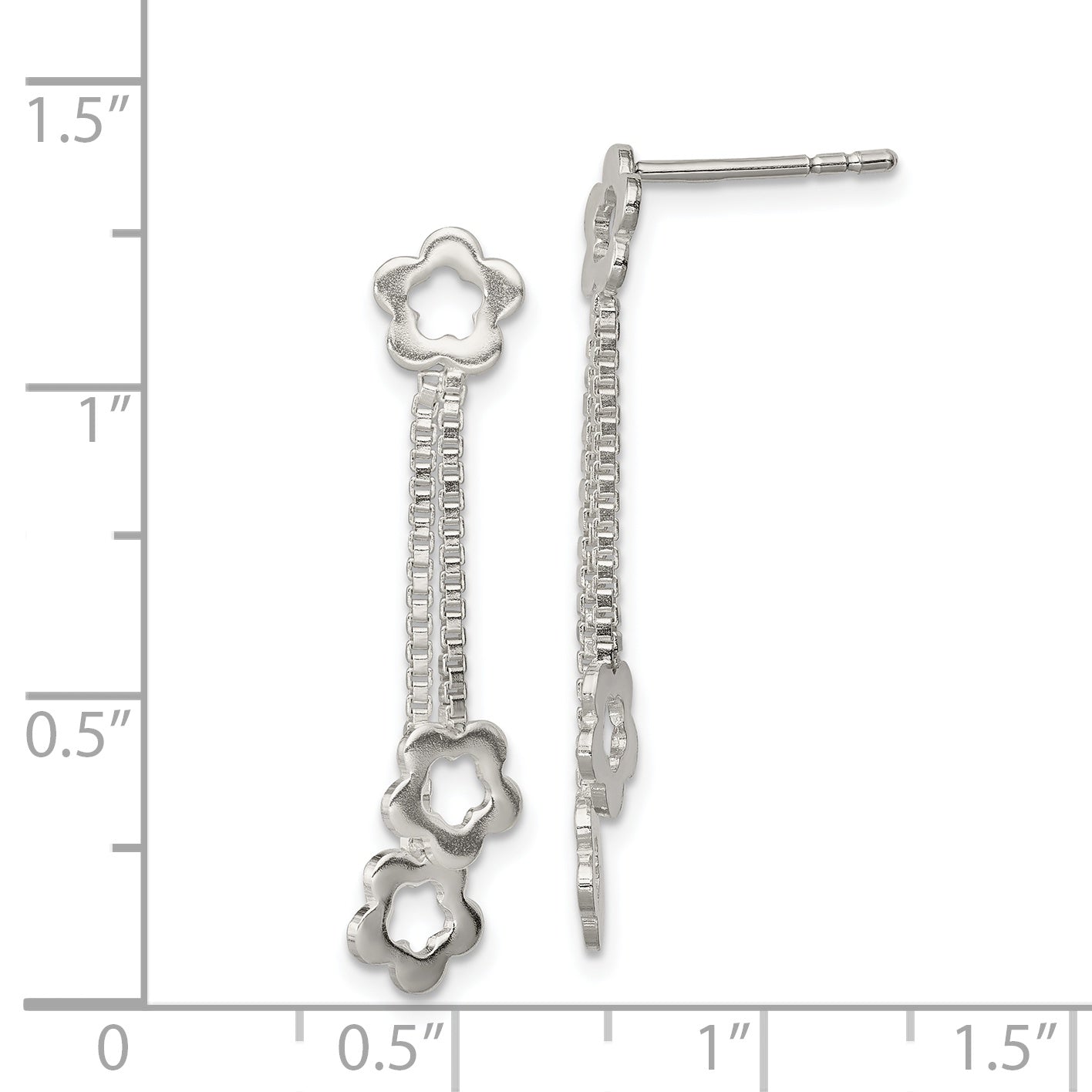 Sterlingsilber Blume Ohrhänger