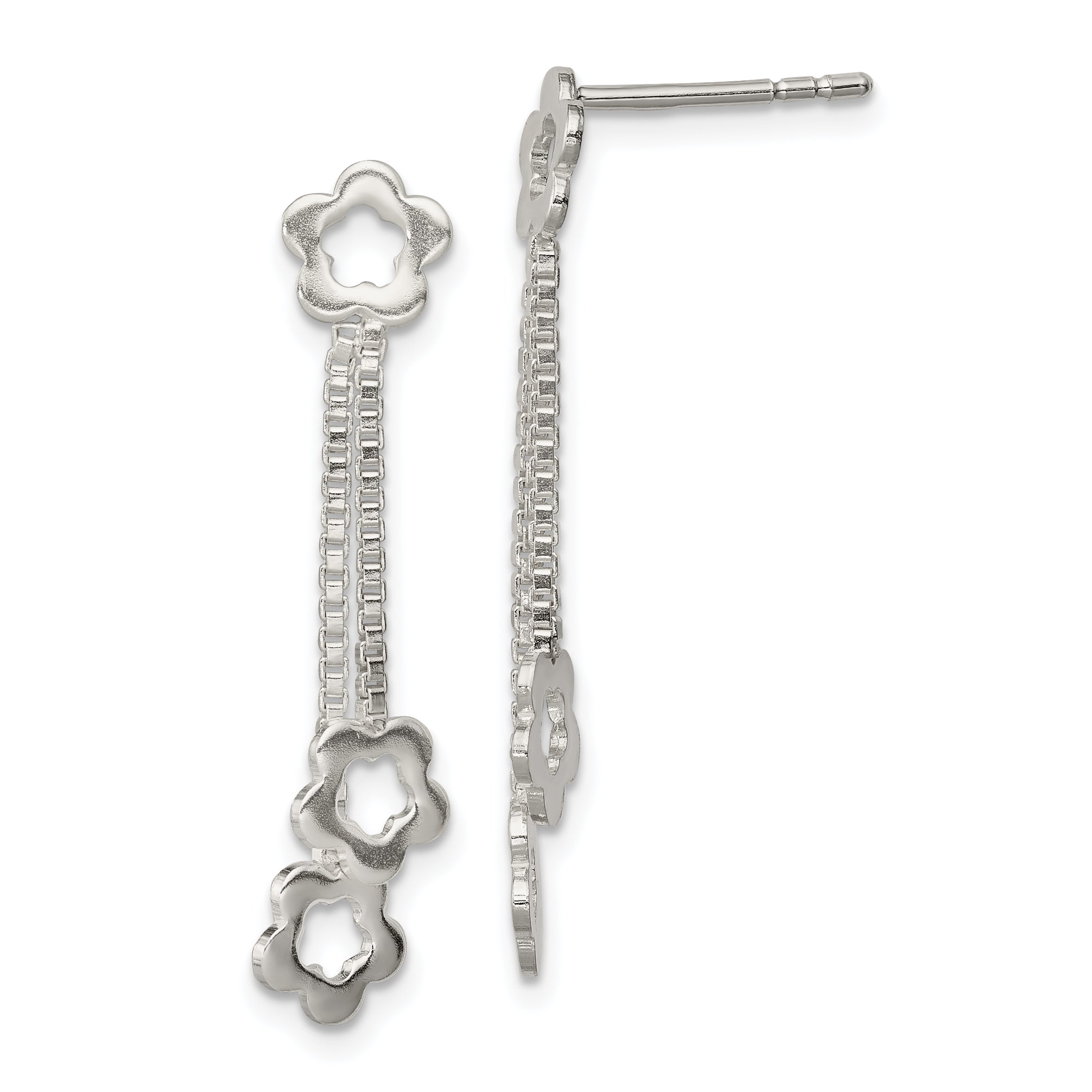 Sterlingsilber Blume Ohrhänger