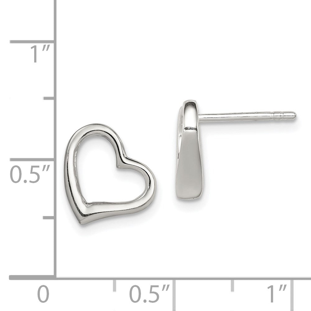Sterlingsilber Herz Ohrringe