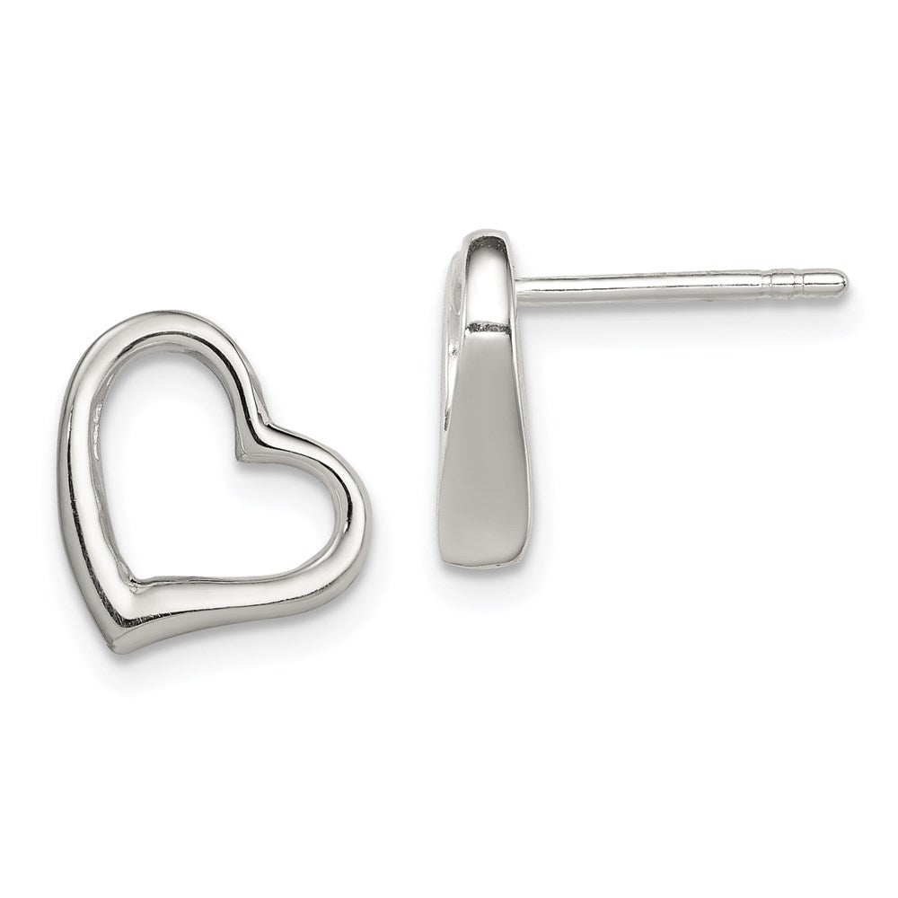 Sterlingsilber Herz Ohrringe