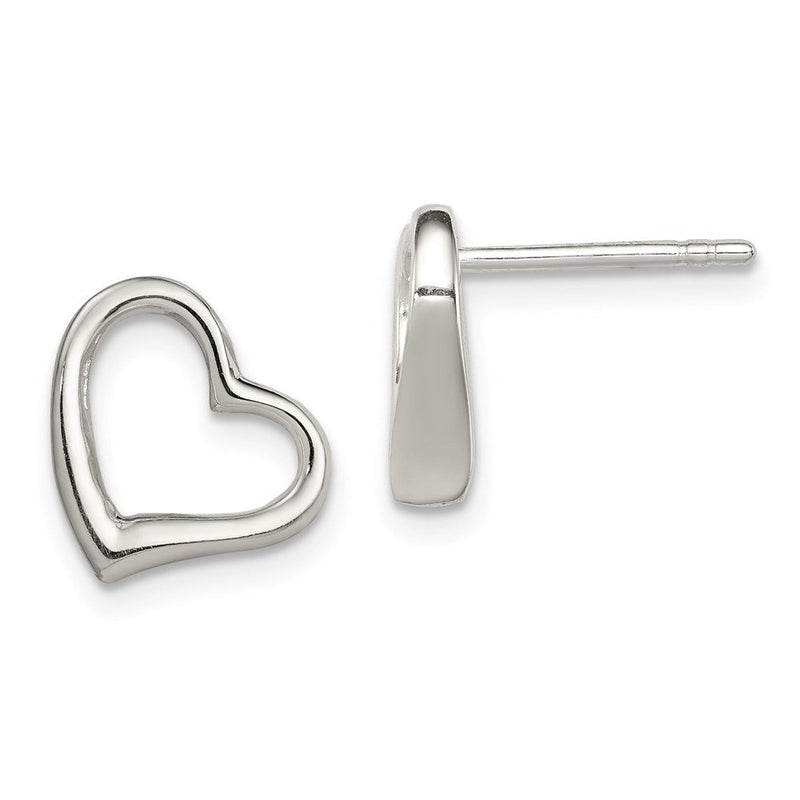 Sterlingsilber Herz Ohrringe