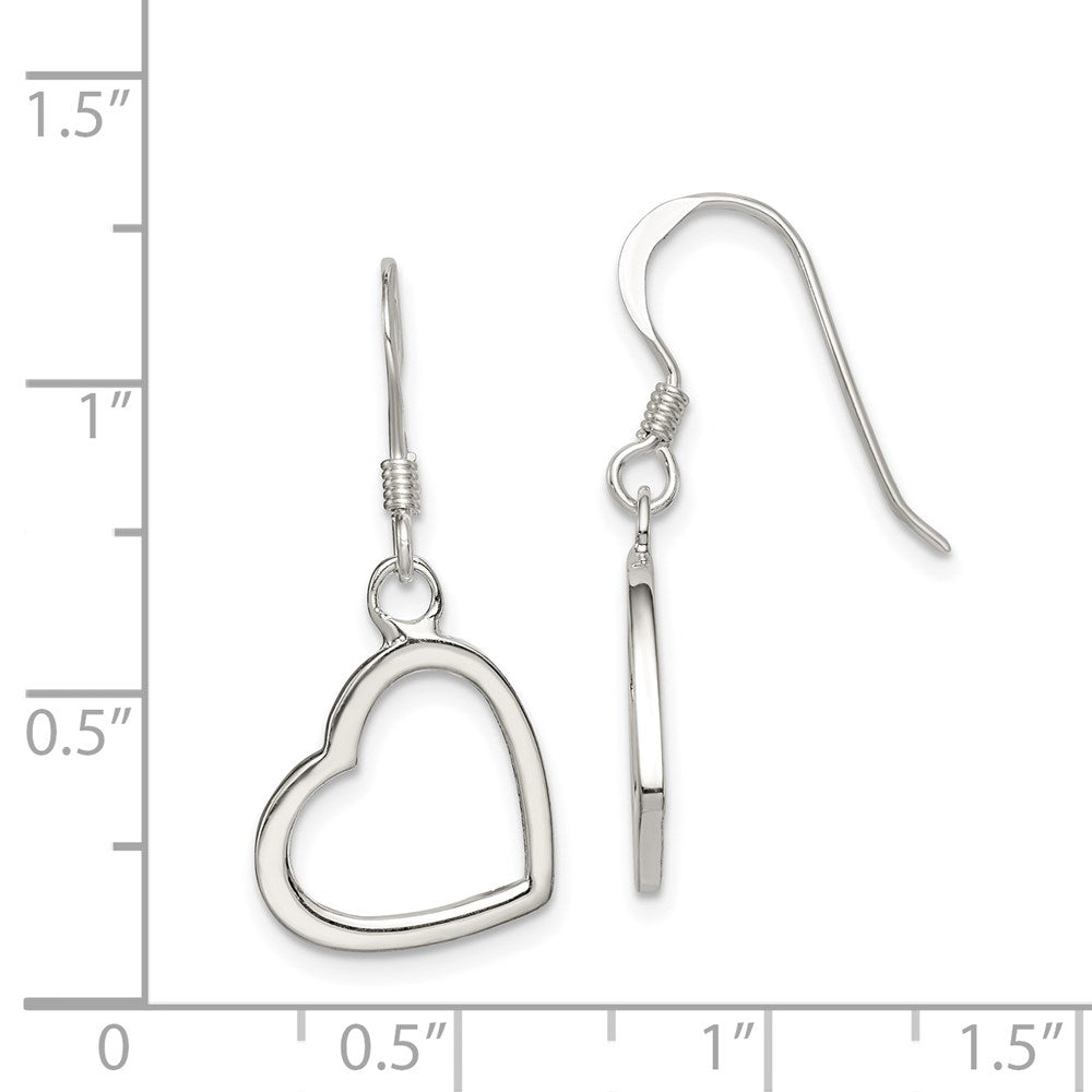 Sterlingsilber Herz Ohrhänger