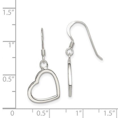 Sterlingsilber Herz Ohrhänger
