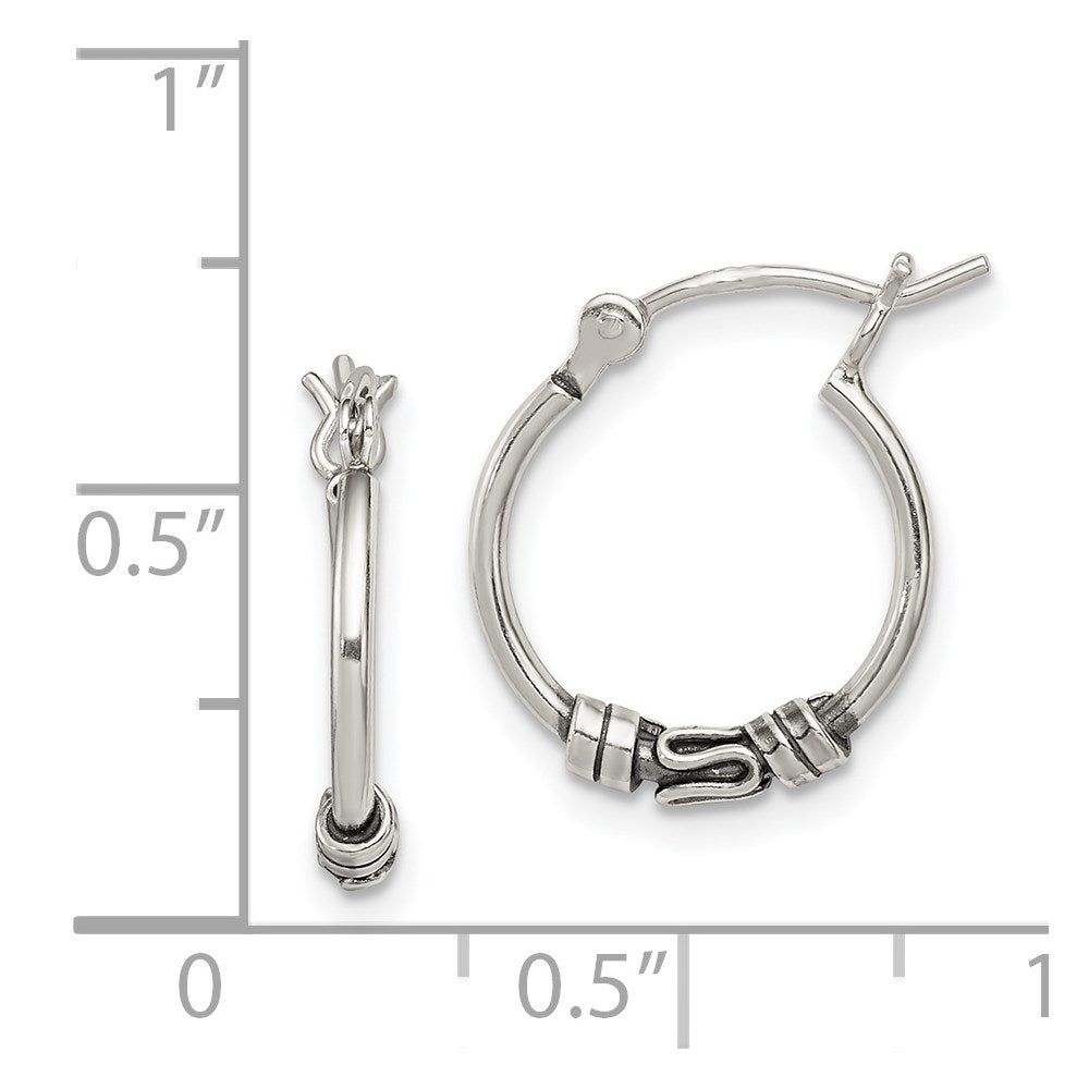 Sterlingsilber Rund Antikisiert Fantasie Ohrringe