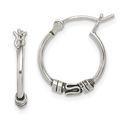 Sterlingsilber Rund Antikisiert Fantasie Ohrringe